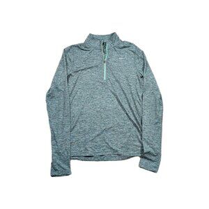 NIKE Long Sleeve Shirt Womens M Green Swift Element UV Half Zip Running Gym
